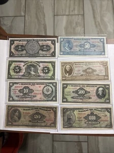 Lot Of Bills From México 1,5,10,20,50,100,500 And 1000 - Picture 1 of 2