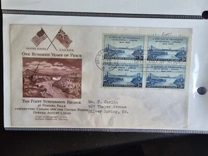 1948 100 Years Of Friendship US/Canada, Scott 961, Block Of Four 3c Stamp FDOI - Picture 1 of 1