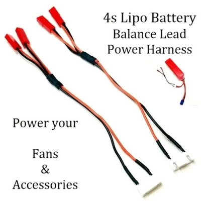 RCP-JRJST 4s Balance Lead Power Supply & 2 Female JST Connectors - Image 1 of 4