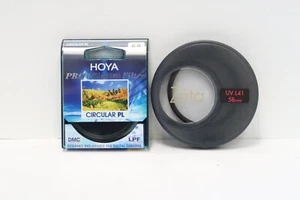 HOYA 58MM CIRCOLARE PL & KENKO ZETA UV L41 58MM FILTRO OBIETTIVO SET DI 2 - Foto 1 di 5