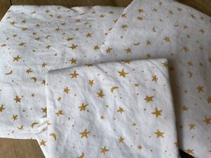 Pillowfort Stars & Moon Full Size Sheet Set, Fitted, Flat & 2 Pillowcases
