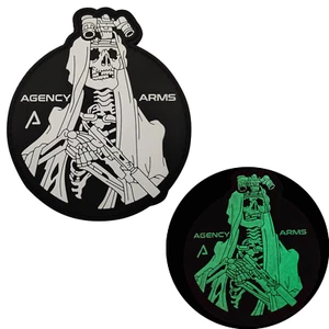 Agency Night Vision Arms Skeleton Glow In The Dark PVC Hook and Loop Morale Patc - Picture 1 of 4