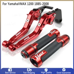 Motorcycle CNC Brake Clutch Levers Handlebar Grips For Yamaha VMAX 1200 85-2008 - Picture 1 of 13
