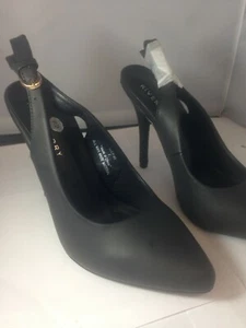 Riverberry Women's Lucy Pointed-Toe Sling Back Pump Stiletto Heels Black Size 7 - Picture 1 of 8