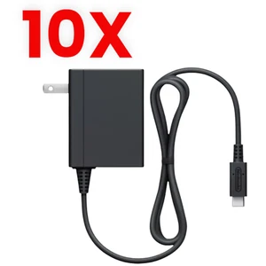 10X ORIGINAL Nintendo Switch +OLED AC Power Adapter Supply Charger HAC-002 BULK - Picture 1 of 3