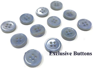 Sky Blue Mother Of Pearl Dress Shirt Buttons Set (MOP)  - Picture 1 of 3