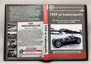 1939 at Indianapolis 500 Rare Sportsfilms Inc 2011 DVD, Wilber Shaw PreRoadster - Picture 1 of 2