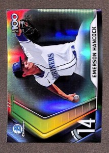 2022 Bowman Chrome Scouts Top 100 Aqua Refractor #BTP-14 Emerson Hancock /125