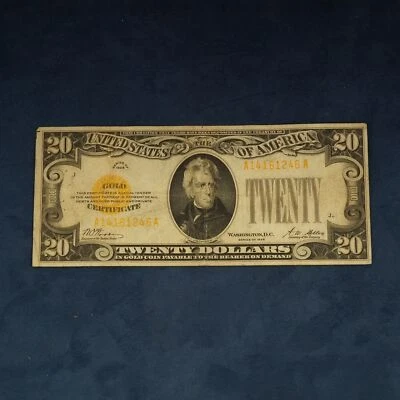 Series of 1928 $20 Gold Certificate Twenty Dollar Bill FR 2402 - Free Ship US - Image 1 of 4