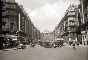 París Avenida De la Ópera Exposición Mundial 1937 - Reproducción Foto Antigua - Imagen 1 de 3
