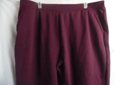 CALÇA LONGA FEMININA DE LÃ VINHO, 2 BOLSOS, PÉ ELÁSTICO E CINTURA 3X 24W/26W - Imagem 1 de 4