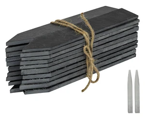 Woodside Garden Slate Plant & Flower Markers + Chalk, Plant Stall Labels x 20 - Picture 1 of 7