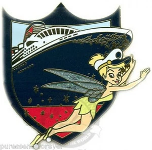 Pin Disney: tarjeta dorada WDW - transporte: Disney Cruise Line/Tink (LE 1500) - Imagen 1 de 1