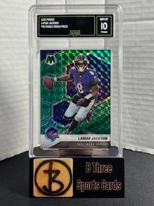 Lamar Jackson 2021 Mosaic #19 Green Prizm GMA 10 Gem Mint Baltimore Ravens A1173 - Bild 1 von 3