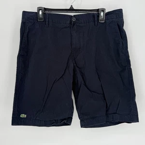Pantalones Cortos Para Hombre Lacoste Talla 36 Azul Marino Algodón Chino Informal Frente Plano - Imagen 1 de 5