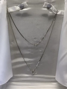 Collar solitario de diamantes de oro blanco de 14k  - Imagen 1 de 5