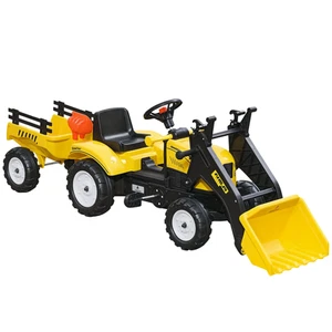 HOMCOM Pedal Go Kart Ride on Excavator Wheels Tyres Kids Children -Yellow - Picture 1 of 11
