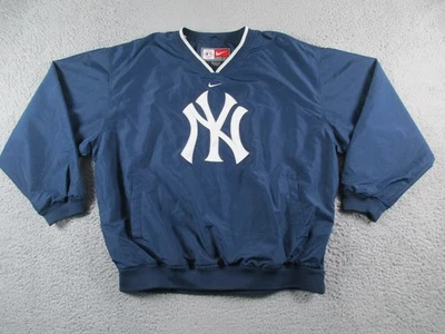 Chaqueta cortavientos New York Yankees para hombre 2XL azul Nike Center Swoosh Pullover Foto 1 de 4