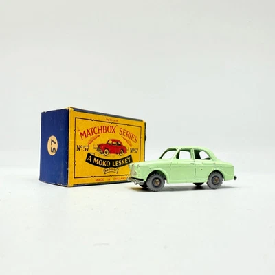 Matchbox Lesney 57a Wolseley 1500 GPW ruedas regulares en caja Foto 1 de 4