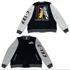 Chaqueta Bomber Rick And Morty Bordada Dimensión C-137 Para Hombre Talla Grande Nueva - Imagen 1 de 8
