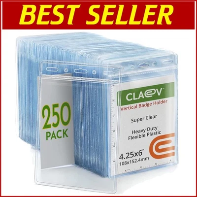 Tear Resistant 4x6 Card Holders, 250 Pack with Pre-Punched Holes for Easy Use - Изображение 1 из 4