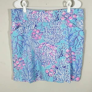 Lilly Pulitzer Jonas High-Waisted Skort Size 16 Blue Ibiza Now You Sea Me Print - Picture 1 of 5
