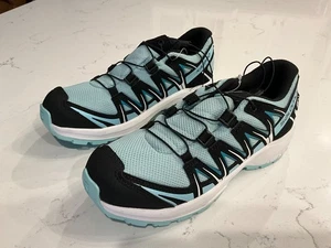 Kid’s Size 3 Salomon XA Pro Waterproof (blue/black) - Picture 1 of 5