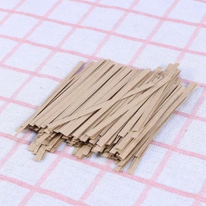1000 piezas corbatas Kraft de 8 cm para bolsas de regalo bolsas de dulces manualidades de fiesta - Imagen 1 de 12