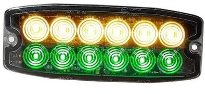 Buyers Products 8890410 5 Inch Ultra Thin Dual Row LED Strobe Amber/Green - Image 1 of 3