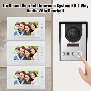 7in Visual Doorbell Intercom System Kit 2 Way Audio Villa Doorbell Night Vision - Picture 1 of 29