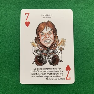 Tarjeta de juego individual Lars Ulrich - Metallica - Rock Icon - Imagen 1 de 2