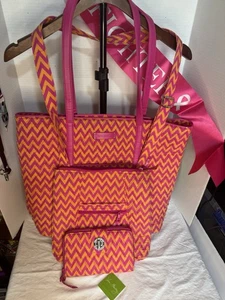 Vera Bradley Zickzack Rosa Orange 3-teiliges Set  - Bild 1 von 10