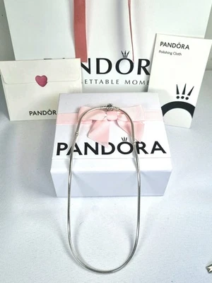 Pandora Momentos Plata Esterlina, Collar Cadena Serpiente, 45 cm, NUEVO, S925 ALE. Precio de venta sugerido por el fabricante 110 GBP Foto 1 de 4