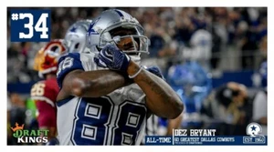 DALLAS COWBOYS - DEZ BRYANT - 9 3/4 X 17 GLOSSY PHOTO REPRINT - Picture 1 of 1