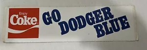 Pegatina de parachoques de colección de los Dodgers de Los Ángeles años 80 Go Dodger azul y Coca Cola (CADA UNO) - Imagen 1 de 10