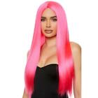 Long Pink Wig Straight Center Part Unisex Costume Party Cosplay Anime 991580