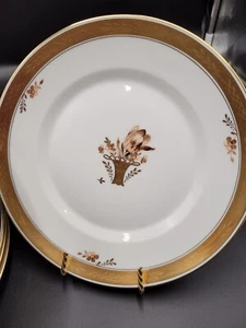 Royal Copenhagen Goldener Korb 8,5 Zoll Salat Dessertteller Dänemark 60er Jahre handbemalt - Bild 1 von 6