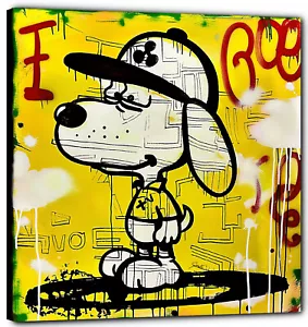 Snoppy BOE art graffiti immagine moderna top pop quadro da parete attuale arte Artegio taglia 83 - Foto 1 di 3