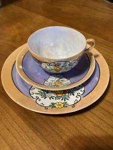 TT Vintage Da Collezione Dipinto A Mano Giappone Tazza da Tè Piattino Pane Burro Piatto .3 - Foto 1 di 8