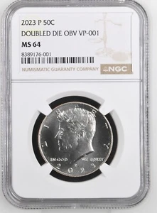 2023-P / Kennedy Half Dollar / Doubled Die Obverse VP-001 / NGC MS64 - Picture 1 of 4