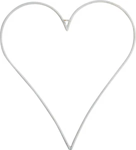 Anillo de metal "corazón", blanco - Imagen 1 de 3