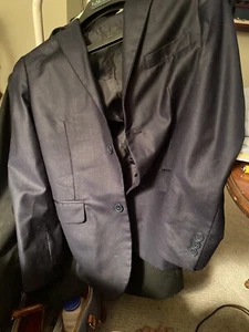 Portobella Of New York Size 12 Slim Fit Black Silky Look Suitcoat Boys - Picture 1 of 3