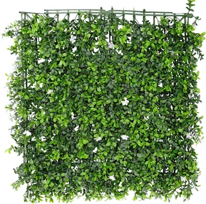 20"X 20" White Flower Artificial Hedge Tile Fake Green Wall Hedge Panel Suitable - Picture 1 of 12