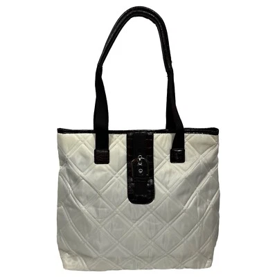 Nuevo Bolso de Mano Avon Clásico Acolchado Asas de Lona Grande Todos los Días Cottagecore Marfil Foto 1 de 4