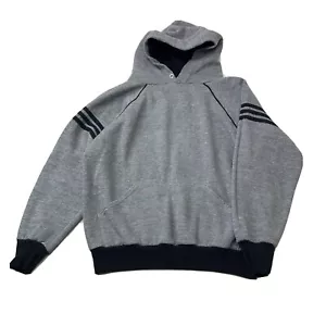 VTG Sportswear Gray Black Pullover Hoodie Sweater Size Small 60s 70s Tri Blend - Picture 1 of 7
