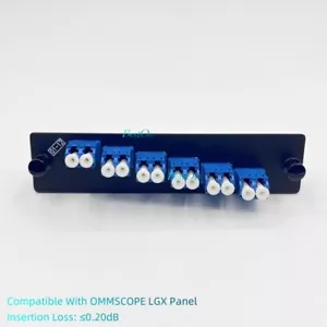 LGX Fiber Optic Panel 12 Port 6 LC Duplex Adapter OS2 Compatible OMMSCOPE EK5807 - Picture 1 of 7