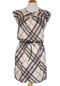 Burberry Kariertes Beige Gürtel Baumwolle Modal Kinder Mädchen Kleid, Größe: ... - Bild 1 von 7