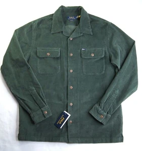 POLO RALPH LAUREN Men's Green Classic Fit Corduroy Button Up Camp Shirt NEW NWT - Picture 1 of 4