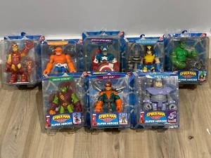 Marvel MIP SPIDER MAN & FRIENDS TOYBIZ lot of 8 CAPTAIN AMERICA, WOLVERINE, HULK - Picture 1 of 15