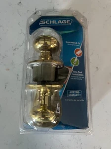 New Schlage Plymouth style entry knob door lock set - Picture 1 of 2